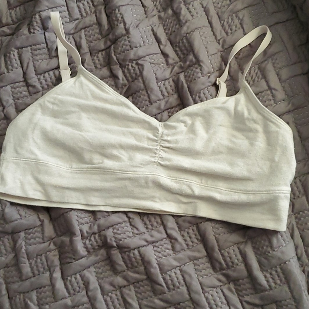 Aerie cream cotton bralette 🍦